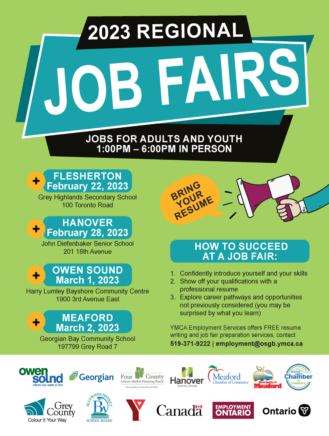 2023 Regional Job Fairs - Poster