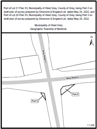 Aerial Image showing the subject lands as described above this image.