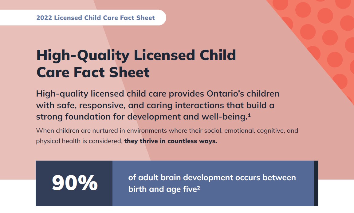 2022 Licensed Child Care Fact Sheet