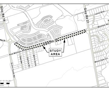 Notice: Municipal Class Environmental Assessment Grey Road 19 Widening between Grey Road 21/ Mountain Road/Simcoe Road 34 and Grey Road 119/Gord Canning Drive