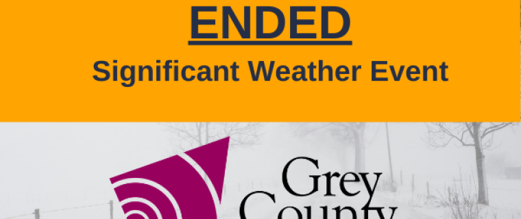 Significant Weather Event Ended