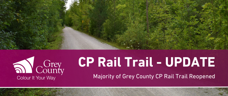 UPDATED - Grey County CP Rail Trail temporarily closed due to recent weather-related damage