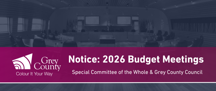 Notice of 2026 Budget Meetings