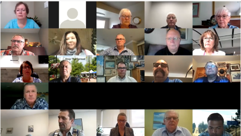 Screen shot of Council from July 23 Zoom meeting