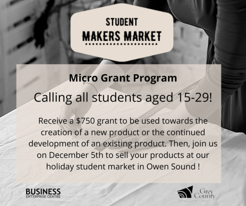 Micro grant program offered to students to create and sell products