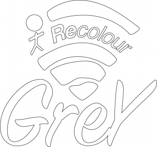 Outline of the Recolour Grey logo