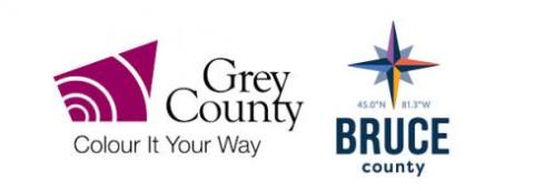 Grey and Bruce County logos side by side