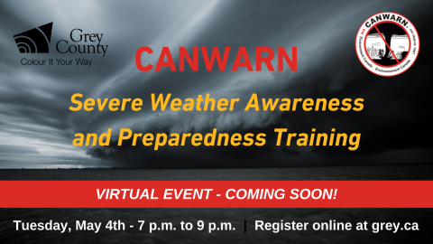 CANWARN virutal session. register at grey.ca