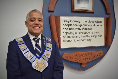 Grey County Warden Selwyn Hicks poses before the final meeting of the 2021 Council year.