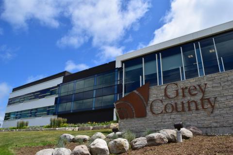 Grey County administration building exterior shot